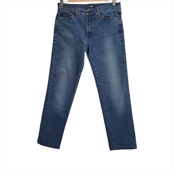 Dolce & Gabbana Vintage 90s Y2K Womens Straight Leg Jeans 31 Medium Wash - Picture 1 of 14